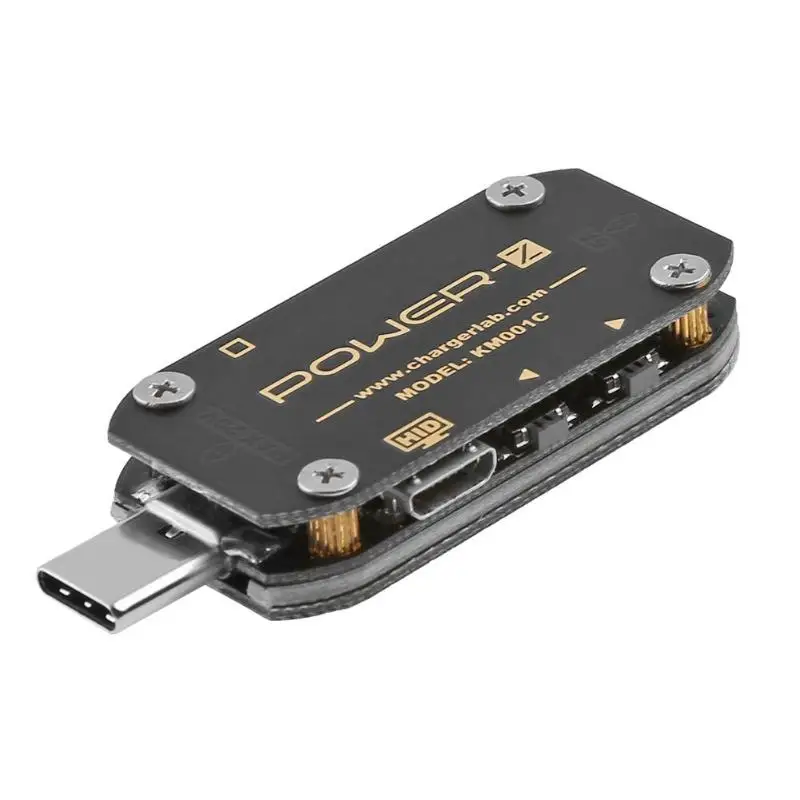 Мощность-Z USB PD тестер быстрое зарядное устройство Напряжение Ток пульсация двойной тип-c KM001C метр Индикатор портативного зарядного устройства напряжение метров