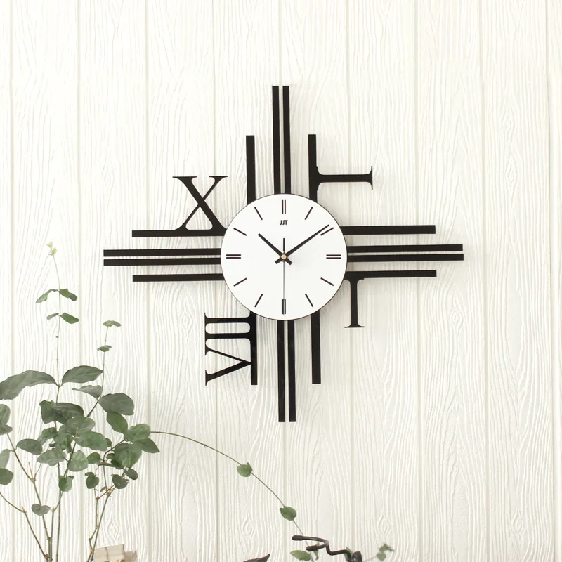 Простые акриловые настенные часы в скандинавском стиле для гостиной, бесшумные часы, креативные современные домашние часы, модные декоративные кварцевые часы, горячая распродажа