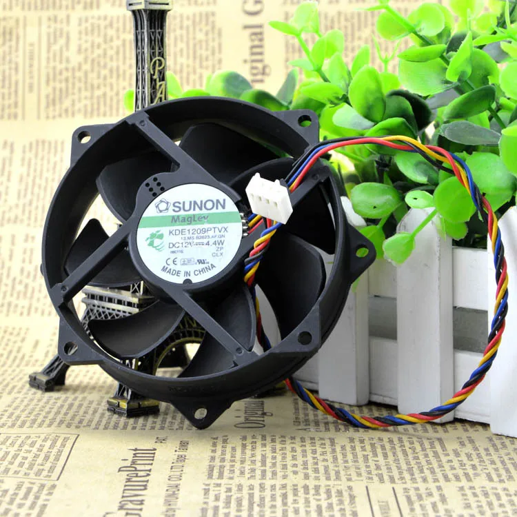 Original Sunon Maglev Round CPU Case Cooling Fan KDE1209PTVX 4 4W Pin DC 12V Tested | Компьютеры и офис