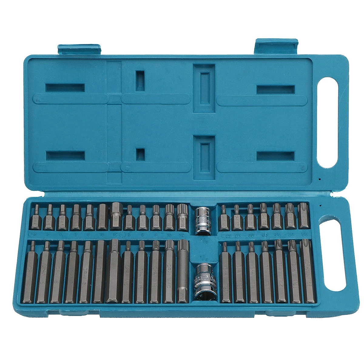 DWZ 40Pcs 1/2'' 3/8'' Adaptor Drive Shank Hex Torx XZN Spline Star Impact Socket Set