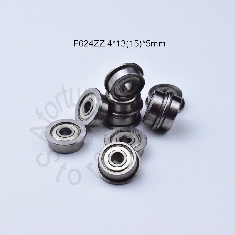 f624zz-4-13-15-5mm-10pieces-free-shipping-bearing-abec-5-624-flange-bearings-624-f624-f624z-f624zz-chrome-steel-bearing