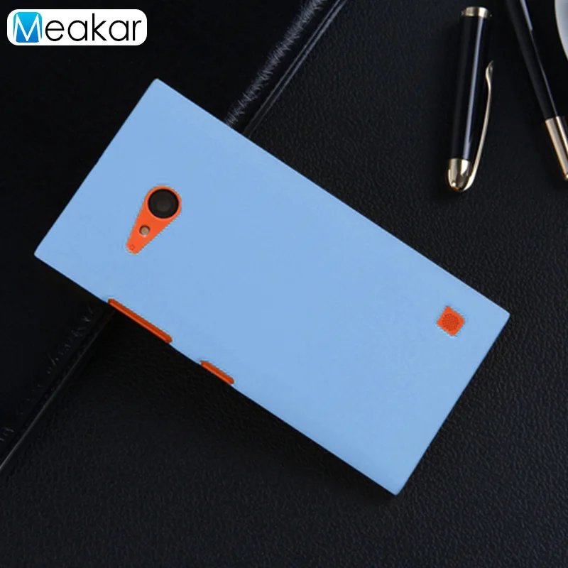 Пластик Coque 4.7For Nokia Lumia 730 чехол с подставкой и отделениями для карт для Nokia Lumia 735 730 RM-1040 RM-1038 Rm 1040 1038 чехол для телефона чехол-лента на заднюю панель - Цвет: sky blue