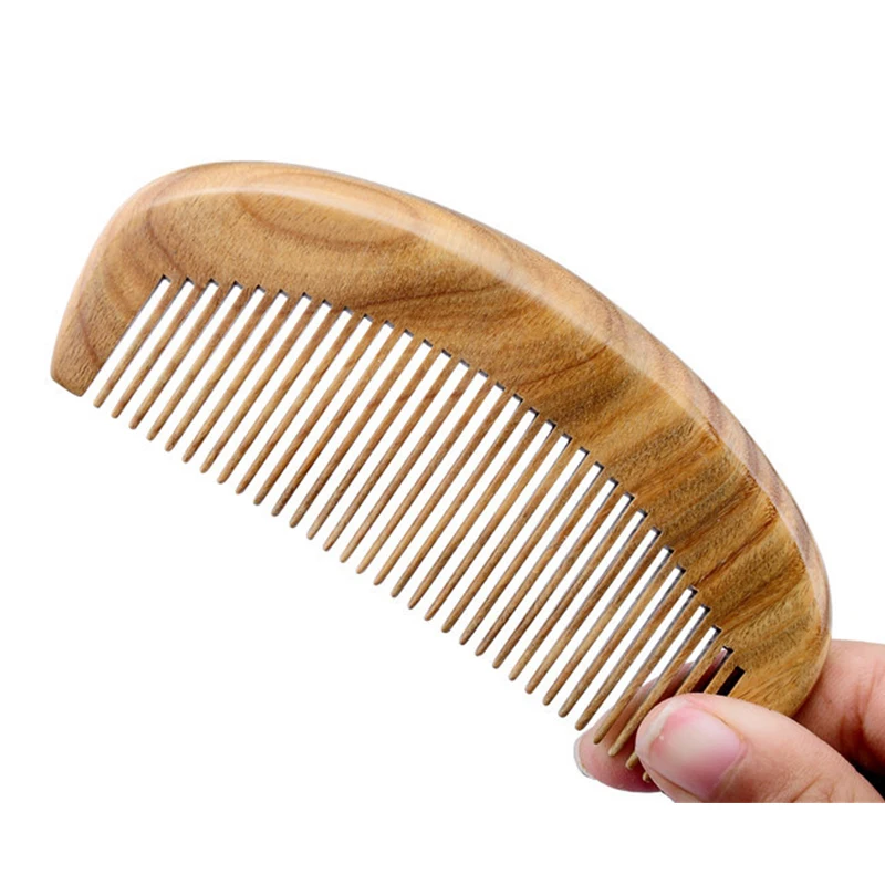 Pocket Handmade Natural Wooden Comb Green Sandalwood Comb Wood Combs No