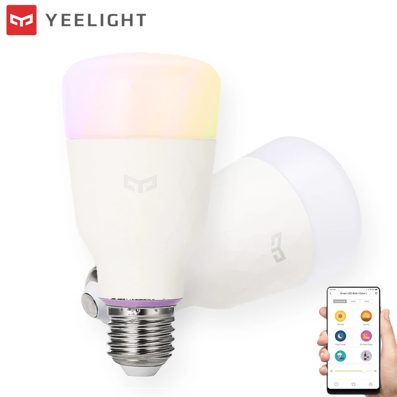 

Original XIAOMI YEELIGHT RGBW Smart LED Bulb 10W Wireless WIFI Control LED Light Bulb AC100-240V E26/27 Multiple Colors Lighting