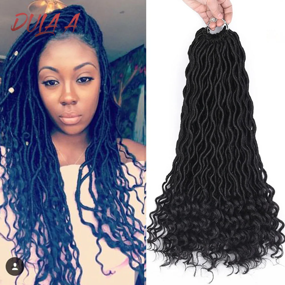 Дула A Faux locs кудряшки синтетический Ombre коричневых волос 18 дюймов 24 стоит плетения волос