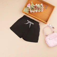 Шорты для девочек; детская одежда; коллекция года; летняя детская одежда; Милые шифоновые универсальные шорты с бантом; Одежда для девочек; От 2 до 16 лет