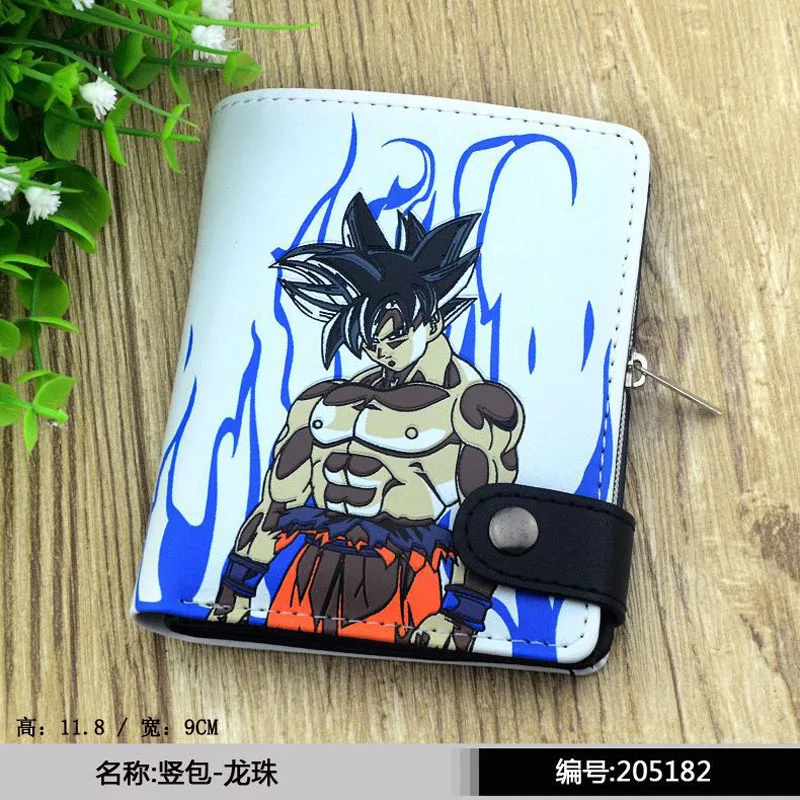 Новинка, короткий кошелек Dragon Ball, аниме, Сон Гоку, кнопка, молния, кошелек для монет, Kakarotto, держатель для карт, сумка для денег, подарочная сумка