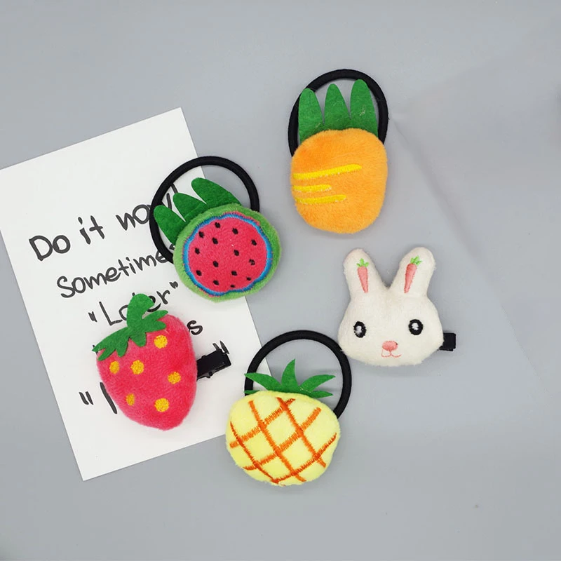 

7-15Cute Fruit Animal Pattern Elastic Hair Accessory Band Rope Ponytail Holder Baby Headband