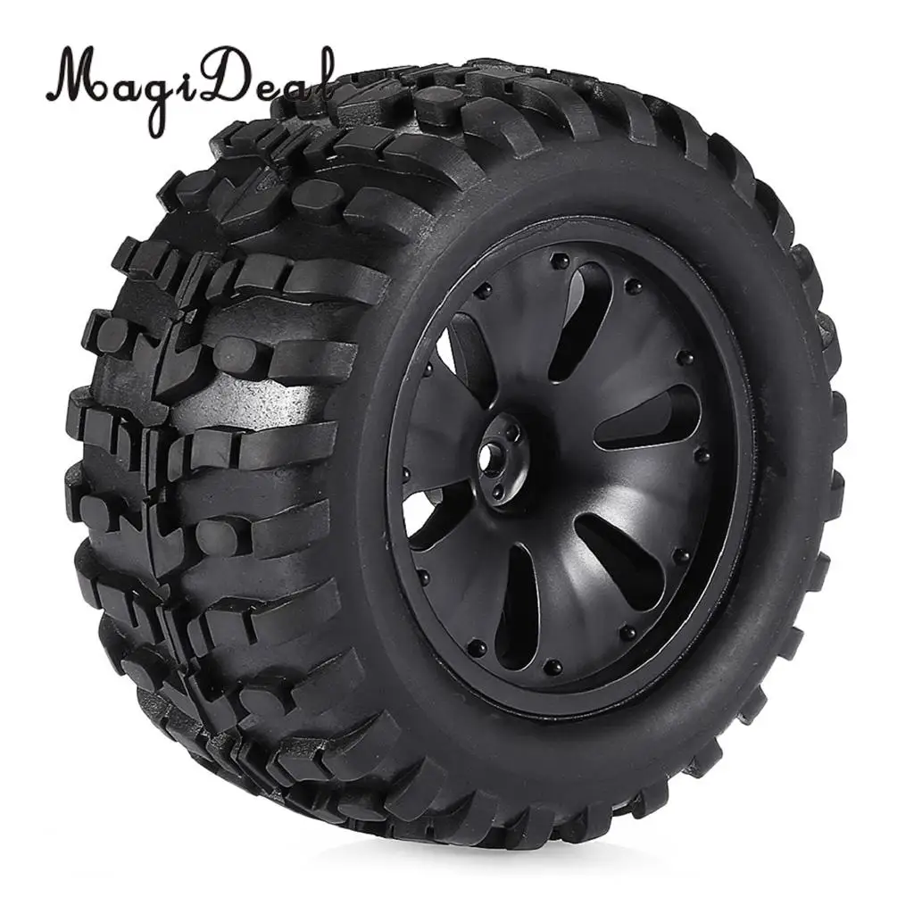 MagiDeal 2Pcs 1/10 RC Climbing Cars Monster Truck Wheels Tyres for XS TM Flux MT ZD Racing LRP HPI Savage MT ZD Racing Apply