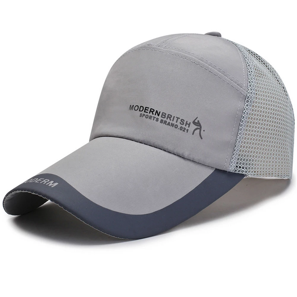 Новая мужская модная спортивная бейсбольная кепка в стиле хип-хоп, регулируемый головной убор с вышивкой, винтажные шляпы для гольфа - Цвет: Серый