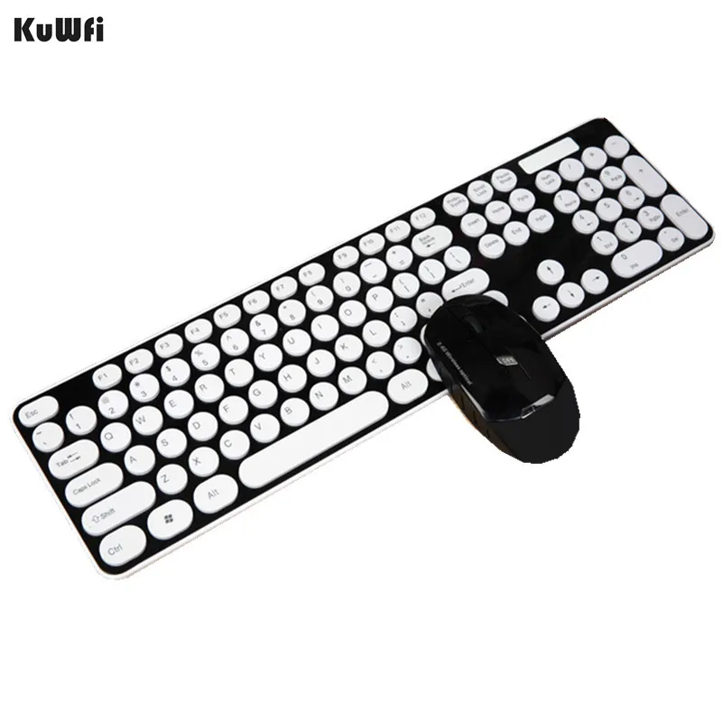 

Mute 2.4G Wireless Ultra-thin Keyboard With Optical Mouse USB Dongle Combo Set For DESKTOP PC Laptop Windows XP /7/8/10 Android