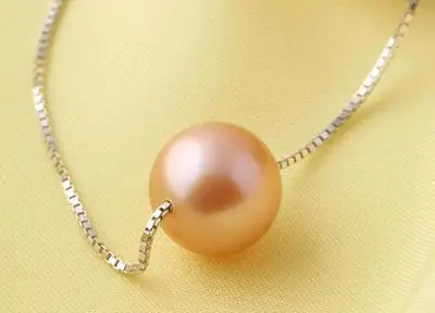 

FREE SHIPPING HOT sell new Style >>>> 18" PERFECT ROUND AAA 12MM SOUTH SEA GENUINE PINK PEARL NECKLACE SILVER PENDANT