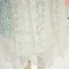 Модная Женская Весенняя летняя нерегулярная многослойная кружевная юбка Женская милая Лолита плиссированная Повседневная тонкая юбка миди Y03695