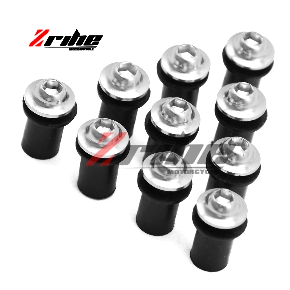 Acessórios da Motocicleta Parafuso do Pára-brisas Parafuso para Yamaha Supertenere Fz8 Xj6 Fz6 Yzf r1 r6 R6s Mt09 10x Cnc Xt1200ze Fz1 6 Automóveis e motos