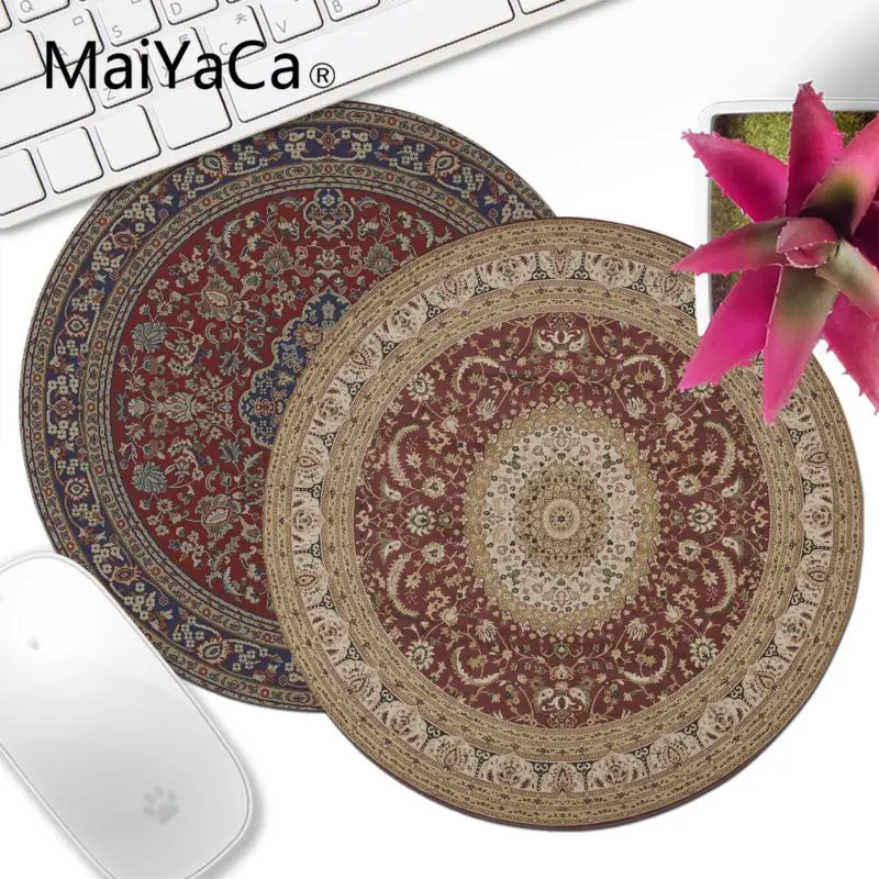 Круглый коврик для мыши MaiYaCa игровой в стиле аниме периферия клавиатуры подарки