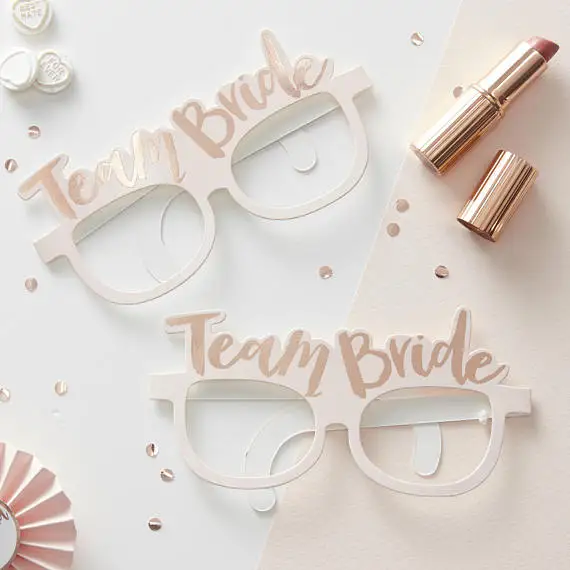 chicinlife 1pcs team bride glasses hen party ideas bride to be card
