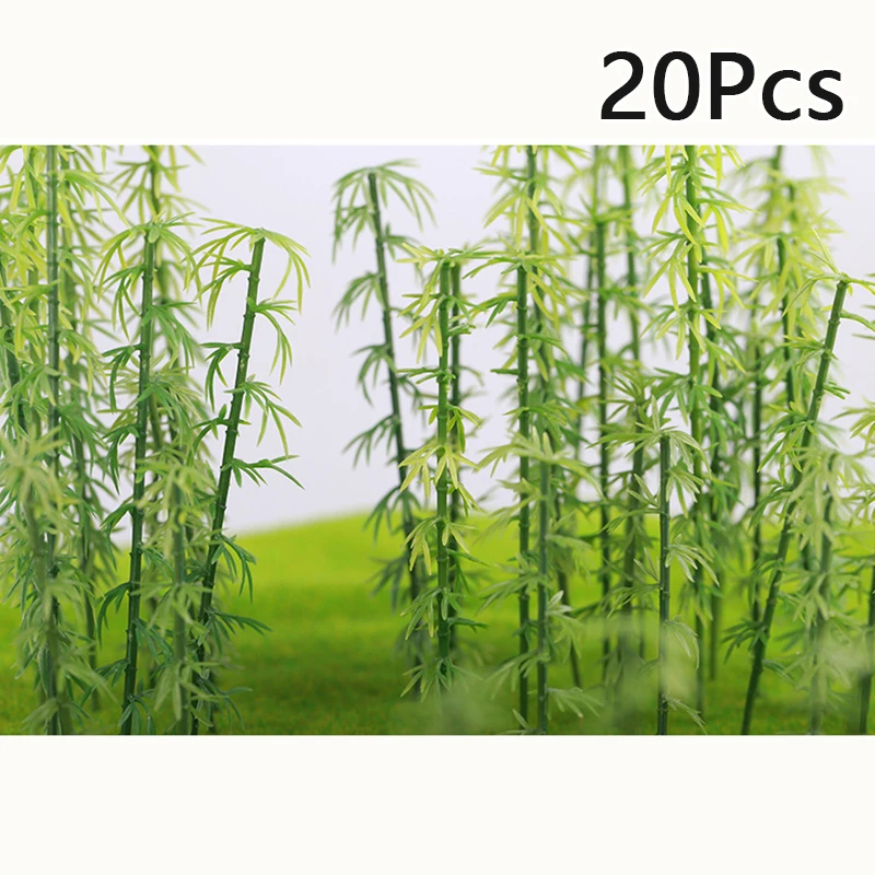 

Railroad Model Bamboo Park Scenery Decorations Artificial Ornament Home Landscape 20 Pcs/set Outdoor
