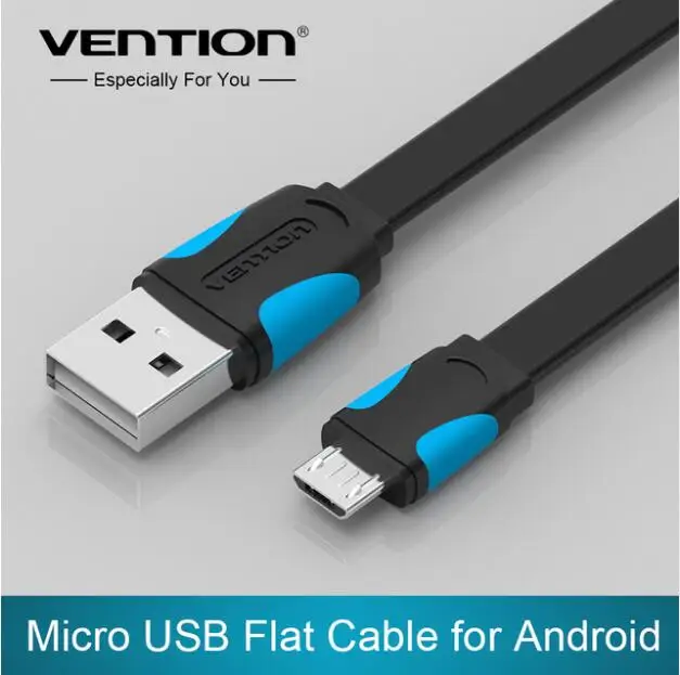 

VENTION 150cm Mobile Phone Cable Flat Micro USB Cable 2.0 Data Sync Charger Cable For Samsung galaxy i9300 S7