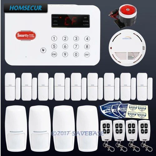HOMSECUR Wireless Telephone Line Autodial Burglar Intruder font b Alarm b font System 4 PIR Door