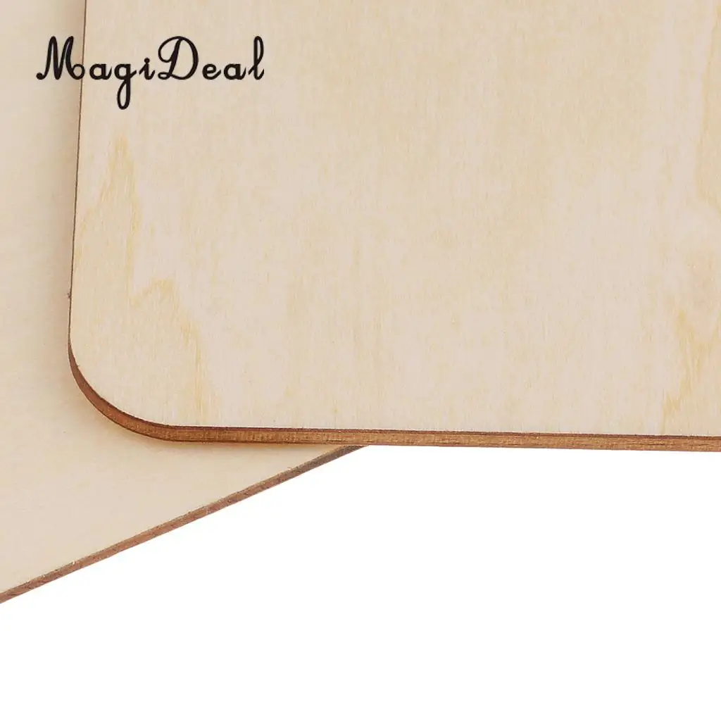 50mm 80mm 120mm Wooden Square MDF Unfinished Wood Pieces Blank Plaque for DIY Craft Pyrography Embellishments