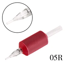 5R "(25 мм) 20 шт. тонких линий красный Одноразовые Grip татуировки трубка с Советы Профессиональный для татуировки вспомогательного оборудования машины питания
