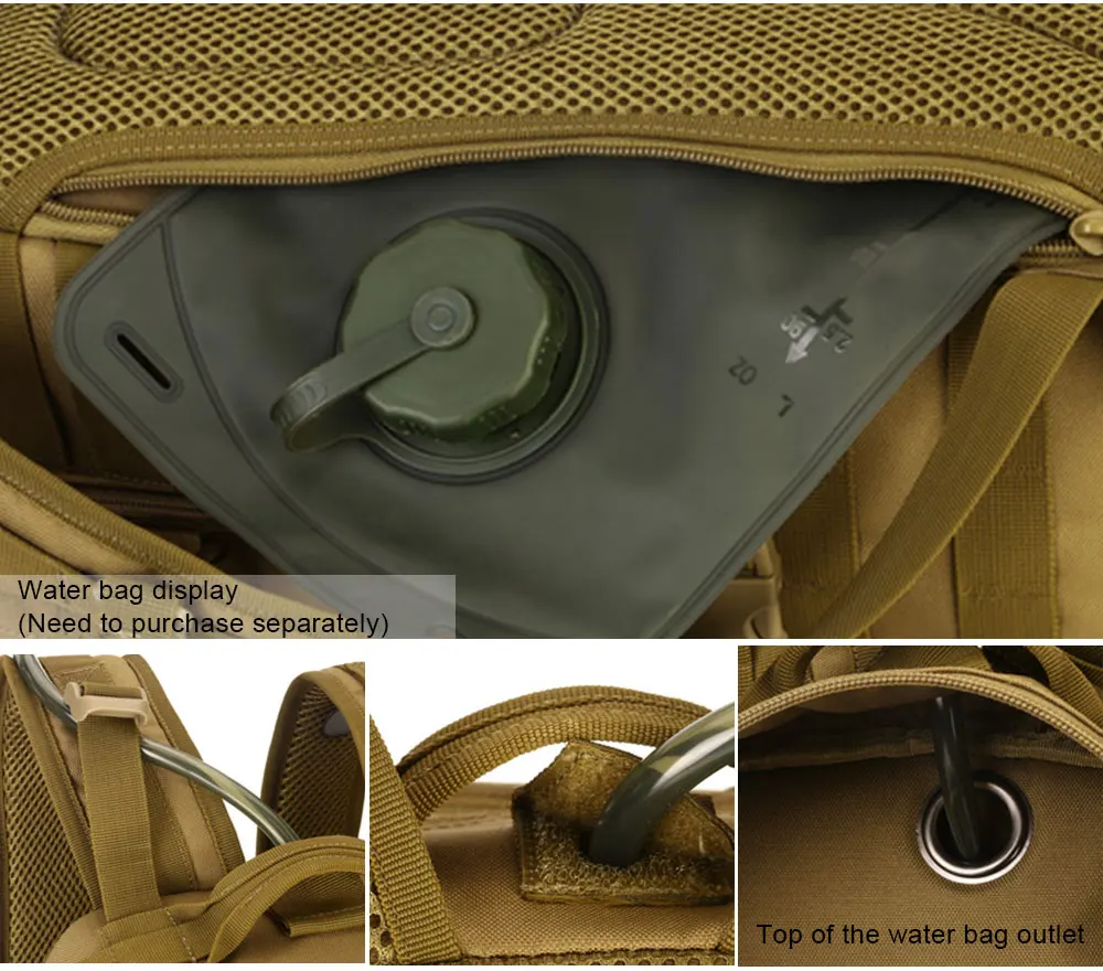 Exército à Prova Esporte ao ar Sinairsoft Tático Mochila Ombro Militar Caça Acampamento Multi-purpose Molle Livre Bagsly0057 900d D900água 12 High Quality Esporte e Lazer