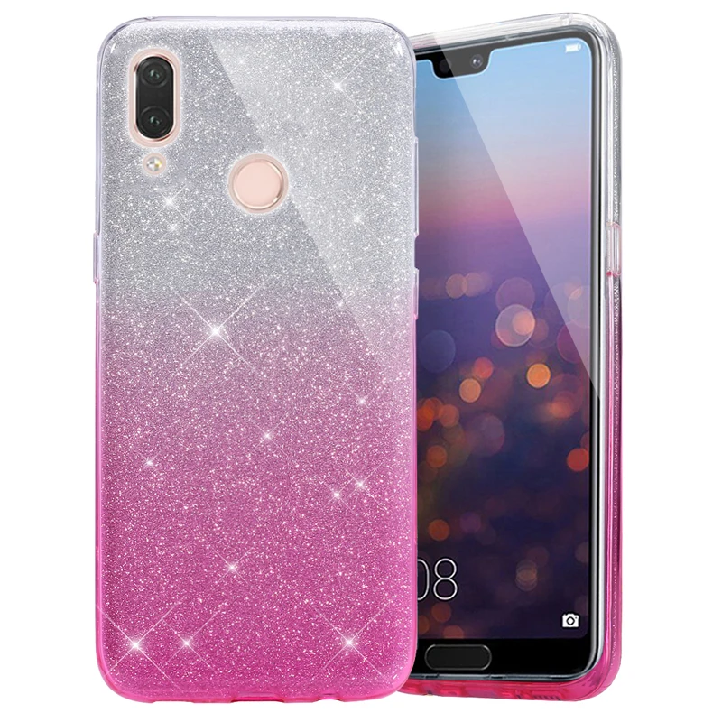 Чехол Einfho для Huawei P20 Lite двухслойный Блестящий Мягкий ТПУ силиконовый чехол |
