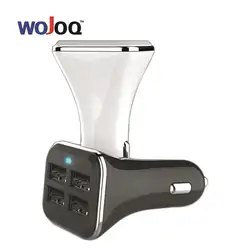 Wojoq 5v5. 2A 4 Порты и разъёмы USB Автомобильное Зарядное устройство Мини Универсальный быстрый автомобиль-Зарядное устройство адаптер с LED для LG