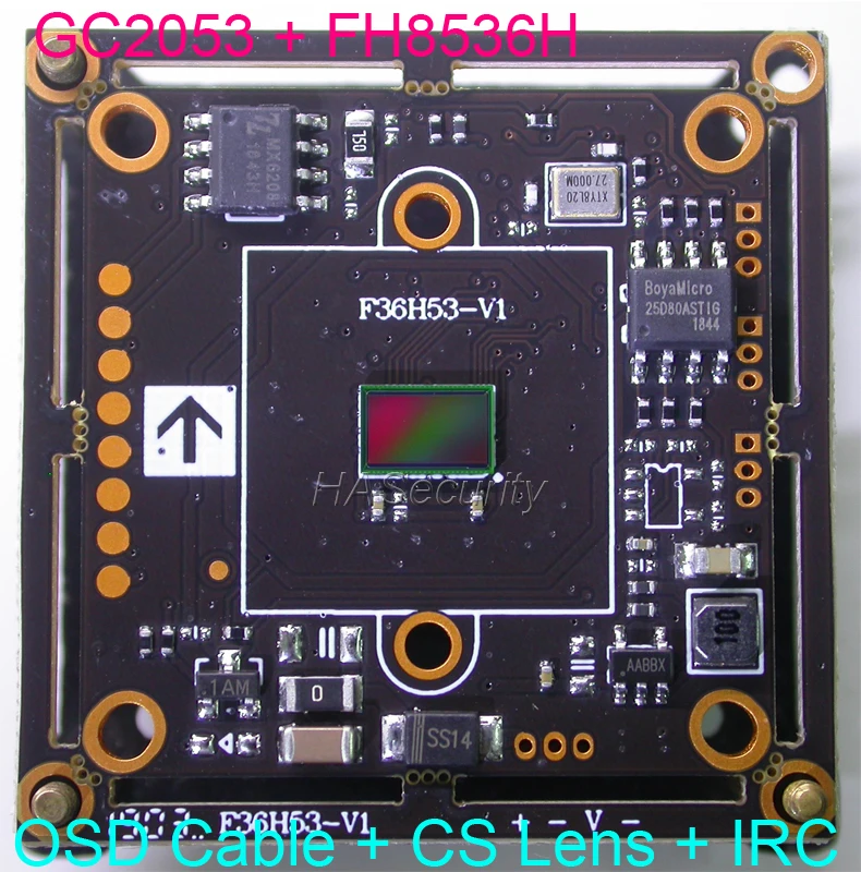 Фонарь 1080P/фонарь 720P 1/2.7 &quotGalaxyCore GC2053 КМОП-датчик FH8536 модуль фонаря (UTC) + кабель OSD