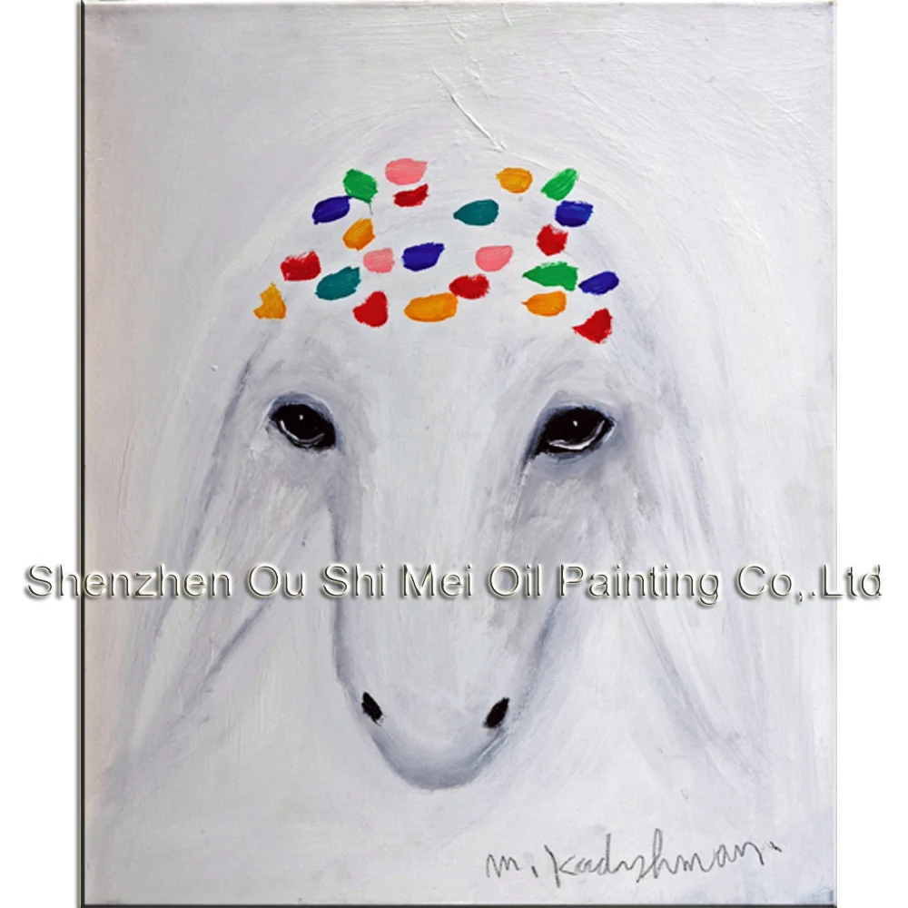 Картина маслом на холсте с изображением головы животных|paintings for wall|oil paintingpaintings on