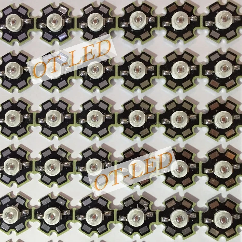 Светодиодный чип высокой мощности 100 шт. 3 Вт 60 нм глубокий красный диод SMD COB DIY