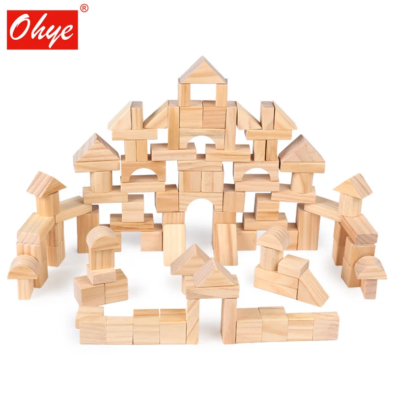 Высокое качество, 100 шт., строительные блоки, строительные блоки, высокое качество, деревянные Обучающие Игрушки для раннего образования