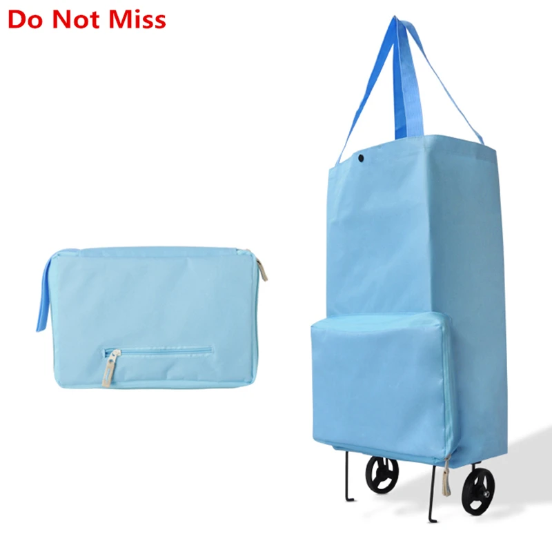 New Folding Portable Shopping Bag Shopping Buy Food Trolley Bag on Wheels Bag on Wheels Buy ...