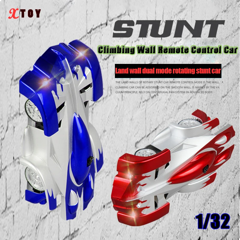 

Wall Climbing RC Car with LED Lights Remote Control 360 Degree Rotating Stunt Toys Antigravity Machine Wall Racer Gift for Kids