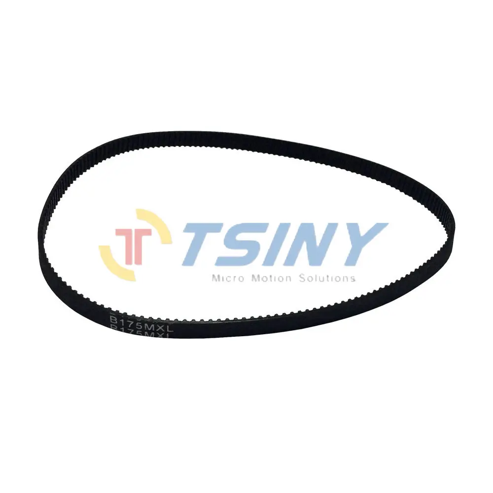 

Free shipping 10pcs Standard HTD B175MXL or 140MXL Length 355.6mm Width 6mm Black Synchronous Timing Belt