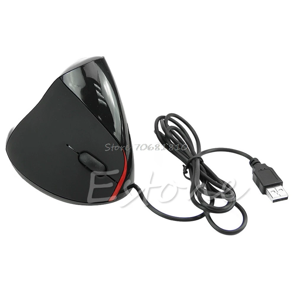 Ergonomic design USB vertical optical mouse wrist healing for computer PC laptop