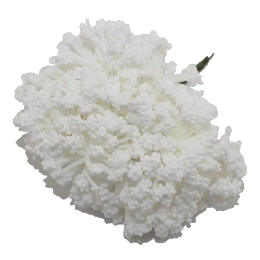 CCINEE белый цвет цветок тычинки розы 1 мм/3 мм/5 мм для украшения торта/ремесла/нейлон цветок DIY подарок аксессуары - Цвет: 10PCS