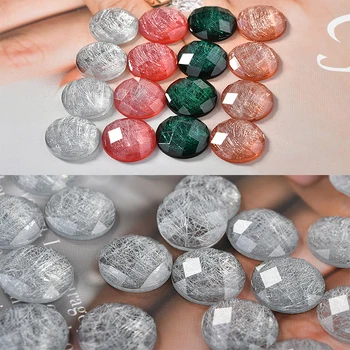 

Wholesale 40pcs 14MM Faceted Crackle Style Flatback Acrylic Rhinestones Cabochons Fit Girls Ornament Jewelry Accessories Decor