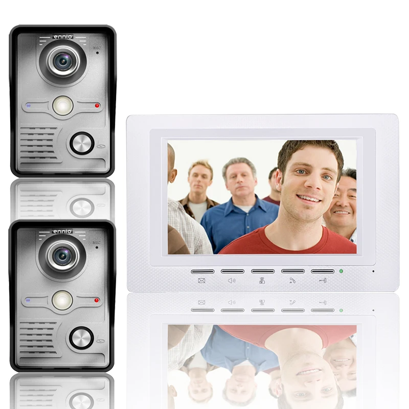 Best 7 Inch Video Door Phone Doorbell Intercom Kit 2 camera 1 monitor Night Vision