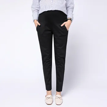 

202# OL Business Style Maternity Pants 2019 Autumn Fashion Pencil Jeans for Pregnant Women Stretch Pregnancy Belly Work Trousers