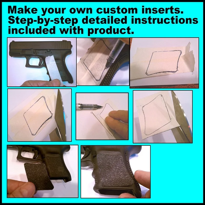 Non slip Rubber Texture Grip Wrap Tape Glove Custom For Glock 43 Holster Fit 9mm Pistol Gun Magazine Accessorie|Кобуры| |