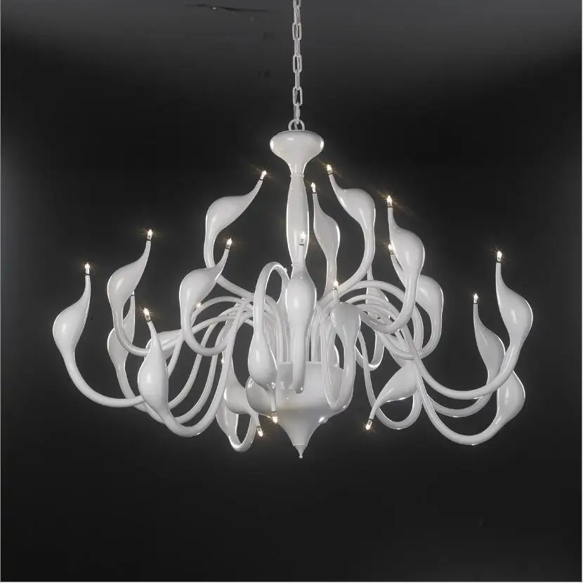 

Art Deco European Candle Crystal LED Swan Chandeliers Ceiling Bedroom Living Room Bar Modern Decoration G4 6/9/12/18/24 Lighting