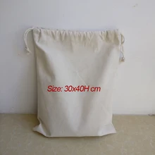 30x40 H см 100 шт./лот натуральный хлопок холст завязки сумки эко продуктовый хлопок пользовательского печатные logo tote