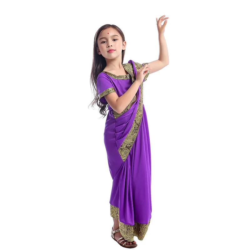 Details about Saree Readymade Costume Girls Children Indian Model White Dress Golden Border Details about Saree Readymade Costume Girls Children Indian Model White Dress Golden Border