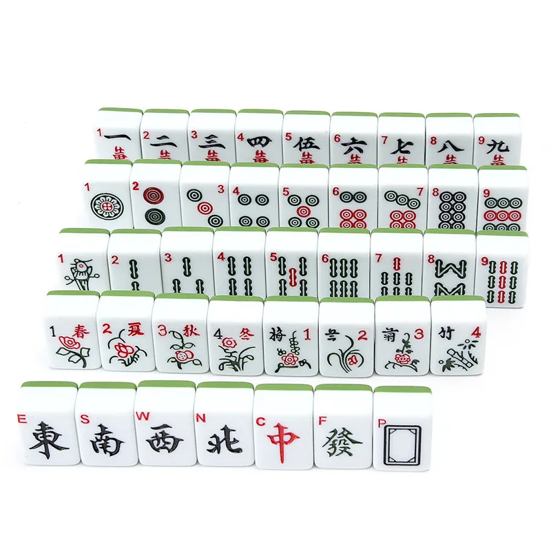 144 плитка Портативный Китайский Маджонг редкий Игровой Набор Ретро Mah-Jong+ пользовательский Fit Box развлечения Семейные настольные игры