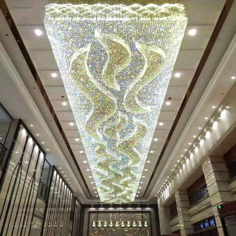 

Hotel Lobby Crystal Lighting Customization Crystal Ceiling Lights Custom Made Lamp Engineering Project Lighting Ceiling Lamps