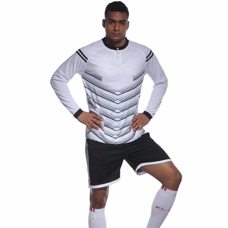Men Soccer Jerseys Tracksuit Football Uniform Sporting Survetement Football Jerseys Kit Soccer Suit Long Sleeve Sports Suits