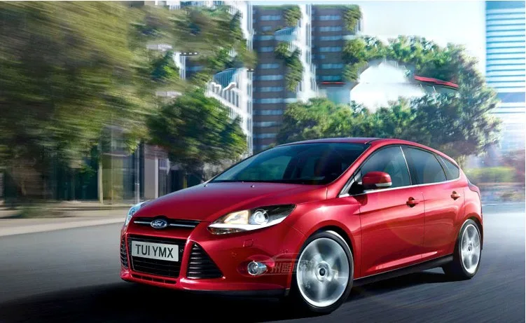 Автомобильный Стильный чехол на головную лампу для Ford Focus 2012 2013, светодиодный налобный фонарь, DRL Объектив, двойной луч, биксеноновые автомобильные аксессуары