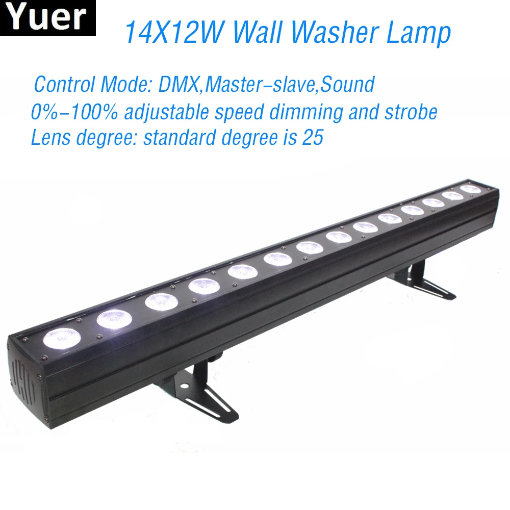 New Disco Lighting 14X12W RGBWA-UV 6IN1 LED Wall Wash Light DMX Party bar Stage Effect Lights DJ Music Colours Lamp | Лампы и