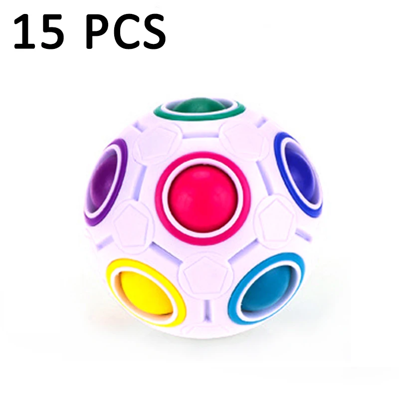 

YJ CaiHongQiu Rainbow ball Cubo magico High Quality Strange-shape Magic cube Smooth Puzzle Cube Toys For Children Neo Cube 15PCS